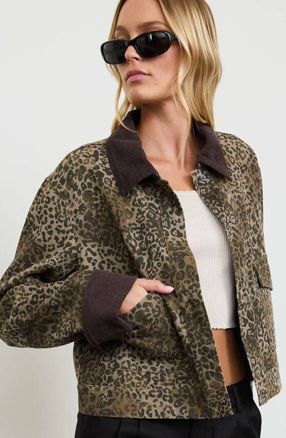 It Girl Cheetah Corduroy Jacket