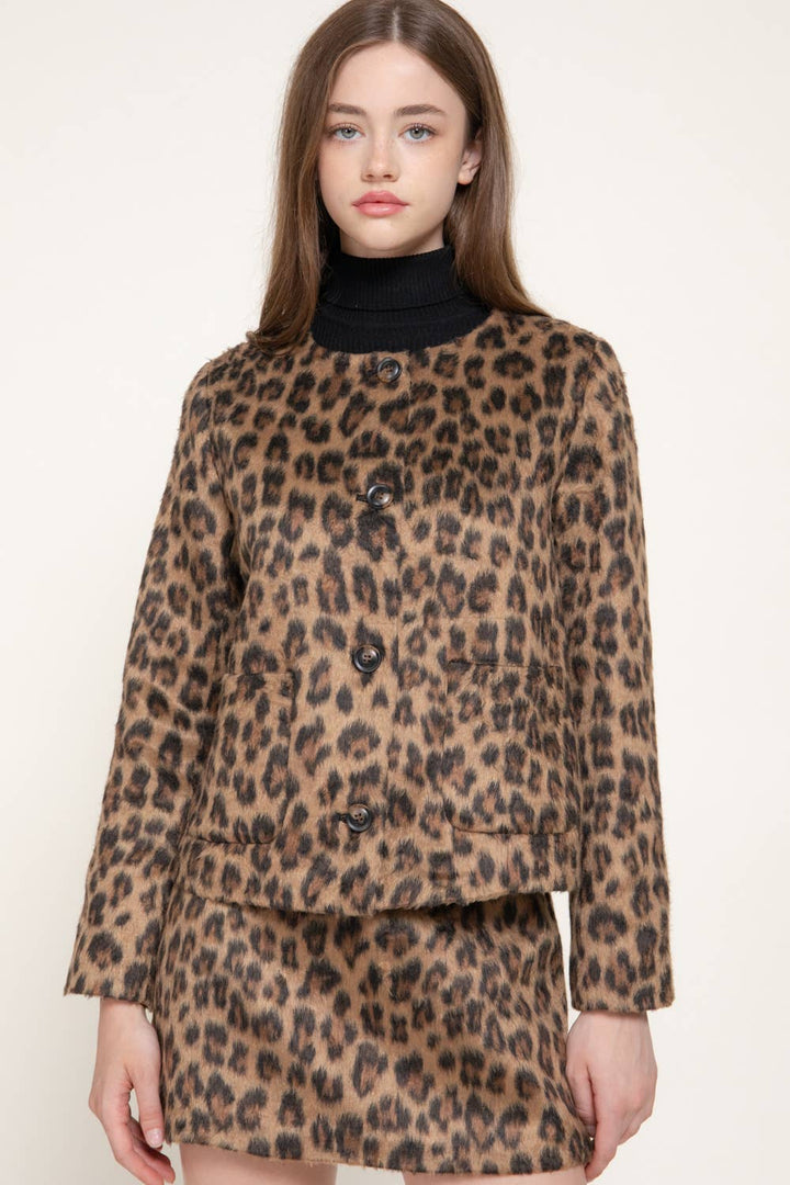 Francine Leopard Jacket