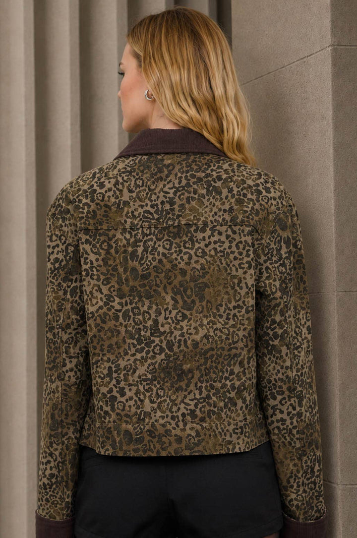 It Girl Cheetah Corduroy Jacket