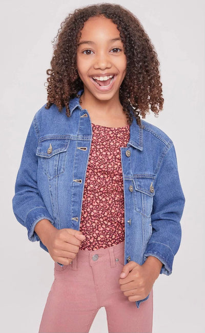 Girls Basic Oversized Denim Jacket