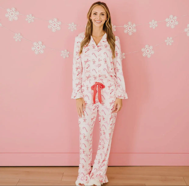 Adult Candy Cane PJ Set